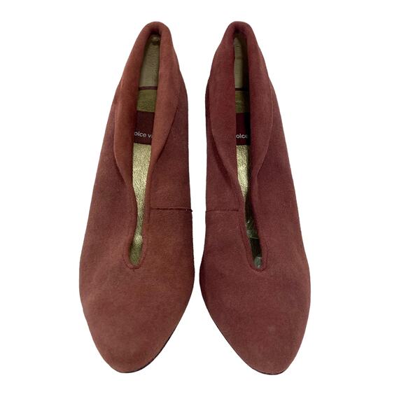 Dolce Vita mauve suede pumps, ladies 6 1/2 all leather high heel shoe - Picture 2 of 9